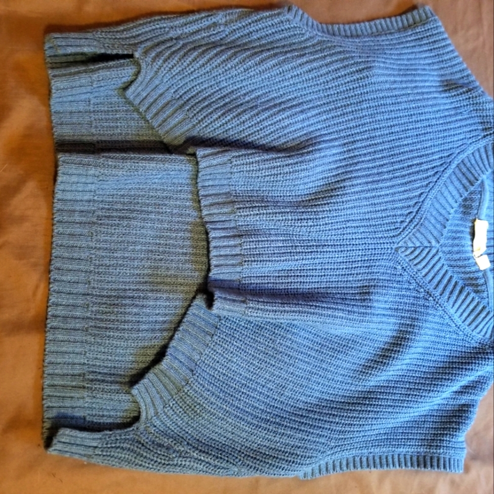 Blue Cropped Sweater